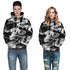Mens Casual Scary Halloween costumes Lover Party Punk Rock Pullover Sweatshirts Streetwear - menochic